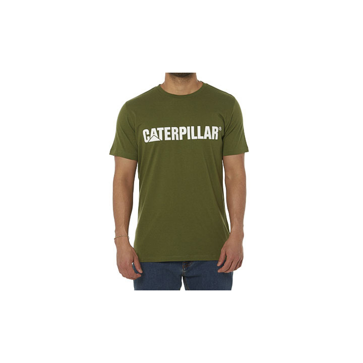 Caterpillar Clothing South Africa - Cat Men's Logo T-Shirts White PM2546739